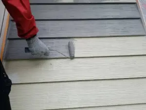 完工/町田市/町田市木曽西/木曽西/外壁塗装/屋根塗装/外壁塗装専門店/ワンリフォーム/窯業サイディング/サイディングボード/スレート/塗装工事/塗り替え/ベランダ床